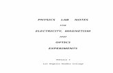 P 06 Lab Notes Lab Book.docx · Web viewPHYSICS LAB NOTES FOR ELECTRICITY, MAGNETISM AND OPTICS EXPERIMENTS PHYSICS 7 Los Angeles Harbor College ELECTRICAL SAFETY Since we use electrical