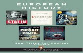 NEW TITLES • EUROPEAN HISTORY EUROPEAN · RICHARD J. EVANS The Pursuit of Power ... tury.” —Admiral Bill McRaven, USN (Ret.), Chancellor, ... NEW TITLES • EUROPEAN HISTORY