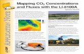 Mapping CO2 Concentrations and Fluxes with the LI-8100A · Application Note #135 Mapping CO 2 Concentrations and Fluxes with the LI-8100A ® The 8100-405 CO 2 Mapping Kit is designed