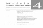 Module - PATH · This module reviews techniques to prevent injuries and infection spread by ... Trainer’s aids ... Unexpected motion at the time of injection can lead to accidental