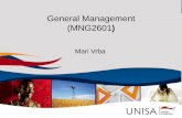 General Management (MNG2601 - Unisa Study Notesgimmenotes.co.za/wp-content/uploads/2016/12/MNG2601-sep2012.pdf · CONTENTS OF THE LECTURE • Introduction to general management ...