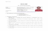 RESUME - Aligarh Muslim University · RESUME Dr. Arshad Hussain Khan NAME ARSHAD HUSSAIN KHAN (Ph.D., IIT Delhi) ... Sayed Imran Ali 2016 11 Non-linear Steady state forced vibration