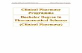 Faculty of Pharmacy-KFS University Clinical Pharmacy … · 16- STUDY PLAN ... - manufacturing products, quality control, marketing of pharmaceutical and ... Faculty of Pharmacy-KFS