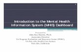 Introduction to the Mental Health Information System (MHIS ... Conference Presentations... · Introduction to the Mental Health Information System (MHIS) Dashboard Presented ... (OMHS