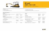 Small specalog for Cat 301.7D CR Mini Hydraulic Excavator ... · Powerful hydraulics Excellent service access 2-way auxiliary as standard Quick disconnects standard on auxiliary lines