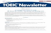 No.109 TOEIC Newsletter - iibc-global.org · TOEIC Newsletter ® No.109 The TOEIC® ... or not, the more chances you have to practice, the better you will get. ... The TOEIC test