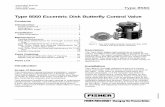 Type 8560 Eccentric Disk Butterfly Control · PDF fileType 8560 Eccentric Disk Butterfly Control Valve ... Type 8560 3 Table 2. Valve Size, ... tions to the valve without first contacting
