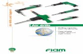 Air drills - Fiam Air Tools · Choosing the right air drills Type of grip It is generally best to use straight grip drills for vertical drilling operations and pistol grip for horizontal