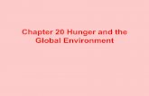 Chapter 20 Hunger and the Global Environment · Chapter 20 Hunger and the Global Environment. ... • Overpopulation must also be controlled. ... • In the developing world, hunger
