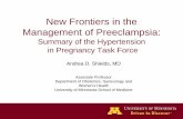 New Frontiers in the Management of Preeclampsia · New Frontiers in the Management of Preeclampsia: ... management (n=379) ... preeclampsia, HELLP, eclampsia, pulmonary edema, abruption