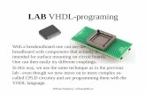 LAB VHDL-programing - Välkommen till KTH · LAB VHDL-programing ... to write VHDL code for a code lock that opens with ... Virtually all digital design are now using high- level