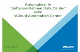 Automatiser le “Software-Defined Data Center” avec ... · privé Physique privé Cloud public Services personnalisés par règles. Optimisation - récupérationdes VM inactives