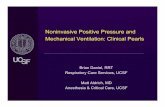 Noninvasive Positive Pressure and Mechanical Ventilation ... Aldrich.Daniel.VentPearls… · Noninvasive Positive Pressure and Mechanical Ventilation: ... V/Q matching • Bilevel