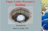 Vapor Leaks: Pressure’s Building - NEIWPCCneiwpcc.org/neiwpcc_docs/ustlust_shows/lynn_releases14mar05.pdf · sites (Lahvis API modeling, ... Stage I System Vapor Leaks ... Vacuum