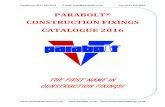 PARABOLT CONSTRUCTION FIXINGS CATALOGUE … Catalogue 2016.pdf · 6 Catalogue 2016 Telephone: 0121 503 0213 Throughbolt – Option 1 Approved – Zinc & Clear Passivated (Min 5μm)