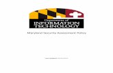 Maryland Security Assessment Policydoit.maryland.gov/cybersecurity/Documents/Maryland DOIT Security... · Maryland DoIT Security Assessment Policy ... Agencies shall use risk and