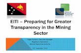 EITI – Preparing for Greater Transparency in the Mining ... - Preparing for Greater Transparency... · EITI – Preparing for Greater Transparency in the Mining Sector ... Panguna