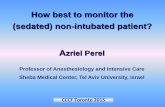 How best to monitor the (sedated) non-intubated patient? · How best to monitor the (sedated) non-intubated patient? Azriel Perel Professor of Anesthesiology and Intensive Care ...