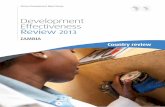 Development Effectiveness Review 2013 Zambia · development effectiveness Review 2013 – ZAMBIA ... Development Effectiveness Review 2013 ... The Bank supports the Government’s