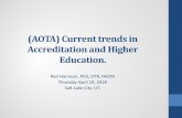 (AOTA) Current trends in Accreditation and Higher Education./media/Corporate/Files/EducationCareers/2018... · Articulate current trends and issues in higher education and accreditation.