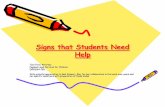 Signs that Students Need Help - University of New Mexicochildlaw.unm.edu/videos/CrossTraining2012/Signs that Students Need... · Signs that Students Need Help Tara Ford, ... her specific