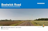 Bostwick Road - London, Ontario Road... · Bostwick Road Municipal Class Environmental Assessment . City of London. Study Overview and Purpose of the PIC • This EA study is being