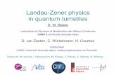 Landau-Zener physics in quantum turnstilesphysics.aalto.fi/en/midcom-serveattachmentguid-1e620ba6c3726c820ba... · Landau-Zener physics in quantum turnstiles D. M. Basko Laboratoire