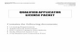 Qualified Applicator License Packet · state of california . department of pesticide regulation . pest management and licensing branch . qualified applicator license requirements