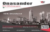 OnasandeR ICO WHITEPAPERonasander.com/documents/whitepaper.pdf · The plan to open up an investment bank is to build an investment fund first. ... The timing of both cryptocurrency