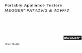 User Guide - docs-europe.electrocomponents.comdocs-europe.electrocomponents.com/webdocs/0029/0900766b8002915… · User Guide MEGGER ® Portable Appliance ... be of the correct type