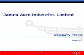 Jamna Auto Industries Limitedjaispring.com/Images/NewsAndEvents/Investor Presentation Q3 FY 16... · Jamna Auto Industries Limited . 1 . Company Profile ... Manufacturing around 480