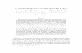 Credit Frictions and Optimal Monetary Policymw2230/credit_0709.pdf · Credit Frictions and Optimal Monetary Policy ... consequences for monetary policy analysis of two basic features