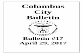 Columbus City Bulletin · 2017-04-28 · The City Bulletin contains the official report of the proceedings of Council. ... Each proposal shall contain the full name and address of