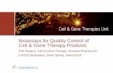 Bioassays for Quality Control of Cell & Gene Therapy Products · Erik Rutjens, Cell & Gene Therapy, Novartis Pharma AG. CASSS Bioassays, Silver Spring, March2015. Bioassays for Quality