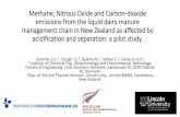 Methane, Nitrous Oxide and Carbon-dioxide emissions from ... · Methane, Nitrous Oxide and Carbon-dioxide emissions from the liquid dairy manure management chain in New Zealand as
