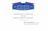 COMPREHENSIVE TOWN PLAN FOR THE TOWN OF BENSON, VERMONTpublicservice.vermont.gov/sites/dps/files/documents/Pubs_Plans... · COMPREHENSIVE TOWN PLAN FOR THE TOWN OF BENSON, VERMONT