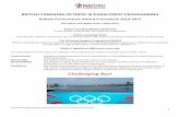 Athlete Performance Award Framework 2013-2017 · British Canoeing Athlete Performance Award Framework 2013-2017 1 ... leadership is a cornerstone to our philosophy. ... The Paralympic