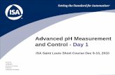 Advanced pH Measurement and Control - Day 1 · Advanced pH Measurement and Control - Day 1. ... Greg contracts as a consultant in DeltaV R&D via CDI Process & ... AMS pH Buffer Calibration