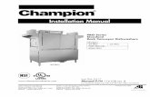 Installation Manual - Champion Industries · Winston-Salem, NC 27105 ... Telephone #: Contact: Installation Company: ... manual. The Company will not assume any responsibility for