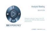 Analysts Meeting - Dassault Systèmes · Jean-Philippe Sallini, PLM Manager, Safan Transmission Systems +30% Productivity Gains video . 14 ... from early concept stages through final