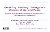 Good Bug, Bad Bug: Biology as a Weapon of War and Peaces3.amazonaws.com/rdcms-himss/files/production/public/HIMSSorg/... · National Preparedness & Response (NPR) Task Force Good