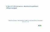 CA IT Process Automation Manager - support.ca.com · Management User Guide and the Unicenter AutoSys Job Management Reference Guide. Terminology 10 Unicenter AutoSys JM Connector