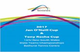 2017 Jan O Neill Cup Tony Roche Cup - Tennis Australia · Jan O’Neill Cup & Tony Roche Cup 12/U New South Wales State Teams Championships Bathurst Tennis Centre. Welcome On behalf