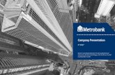 FY 2017 - Metrobank Presentation - Jan… · Company Presentation FY 2017 . Based on consolidated data from the latest audited financial statements submitted to the Philippine SEC,
