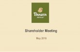 Shareholder Meeting - Panera Bread · Shareholder Meeting May 2016 . ... •We are an authority in fresh-baked bread, ... HOW OUR PLAN HAS EVOLVED…. • Panera 2.0 scaled