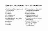 Chapter 11: Range Animal Nutrition - DPHU 11: Range Animal Nutrition 1. Nutritional Components ... diets low in fiber with high ... Chapter 11.ppt