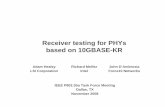 Receiver testing for PHYs based on 10GBASE-KRgrouper.ieee.org/groups/802/3/ba/public/nov08/healey_01_1108.pdf · Receiver testing for PHYs based on 10GBASE-KR ... • All aggressors