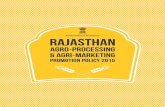 RAJASTHAN AGRO-PROCESSING ANDresurgent.rajasthan.gov.in/uploads/media-centre/...conditions. In Rajasthan, it has been estimated that an economy of Rs.1,25,000 crore revolves around