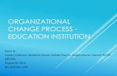 Organizational Change Process - Education Institutionmakeishabarnes.weebly.com/uploads/9/4/6/7/94678742/organizational... · ORGANIZATIONAL CHANGE PROCESS - EDUCATION INSTITUTION