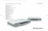 Wireless PC-TV Link LM1000 - Philips · 2005-02-16 · English 4 Mode d'emploi Français 14 ... 8-10 Setting up the transmitter unit ... —